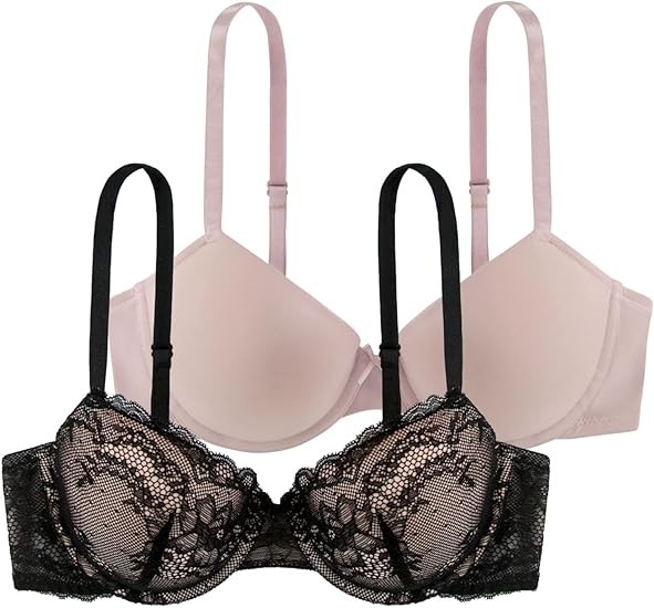 Chloe Lace Moulded Underwire Bra Twin Pack